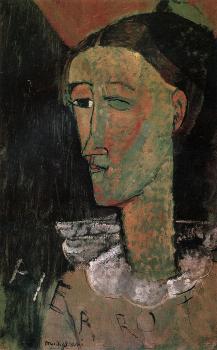 Amedeo Modigliani : Pierrot (Self Portrait as Pierrot)